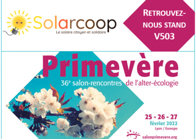 SOLARCOOP participe au Salon Primevère 2022