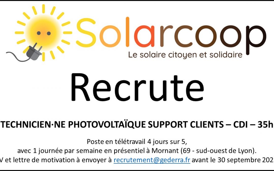 Solarcoop recrute