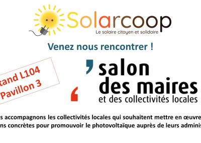 Solarcoop présent au Salon des Maires et des Collectivités Locales