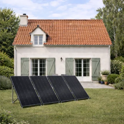 Maison avec panneaux solaires